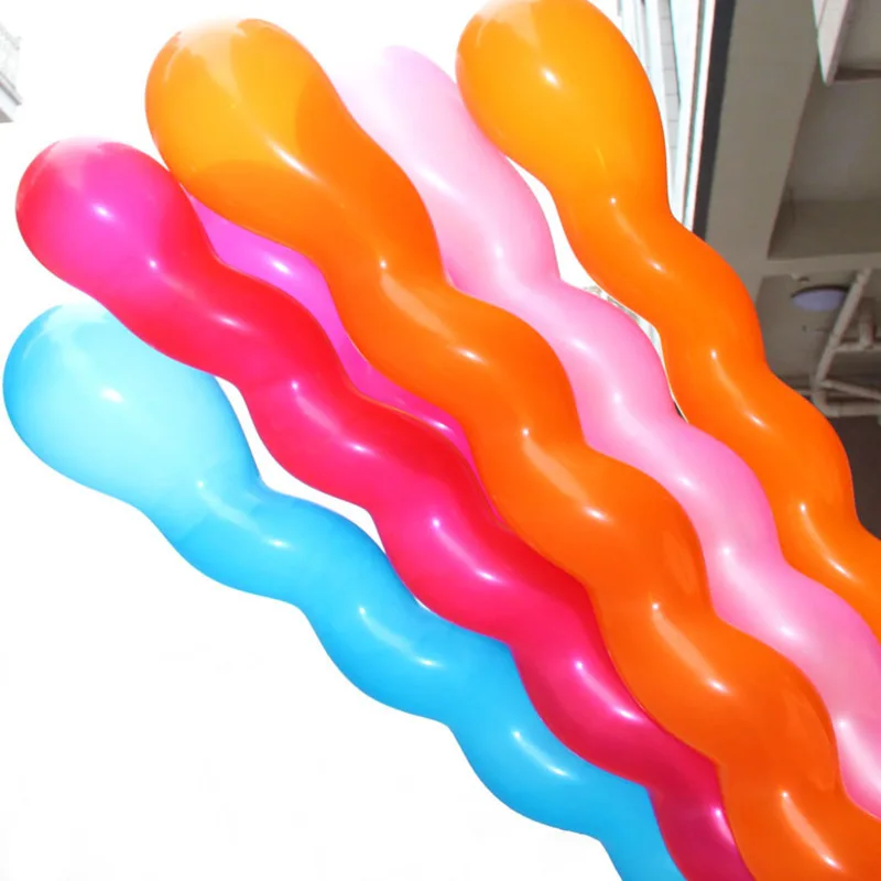 10pcs/lot Long 36inch Screw Thread Latex Balloon Float Air Balls Inflatable Wedding Birthday