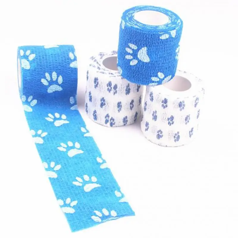4 Rolls Dog Bandage Medical Elastic Bandage Pet Vet Wrap Waterproof Self Adherent Accessories