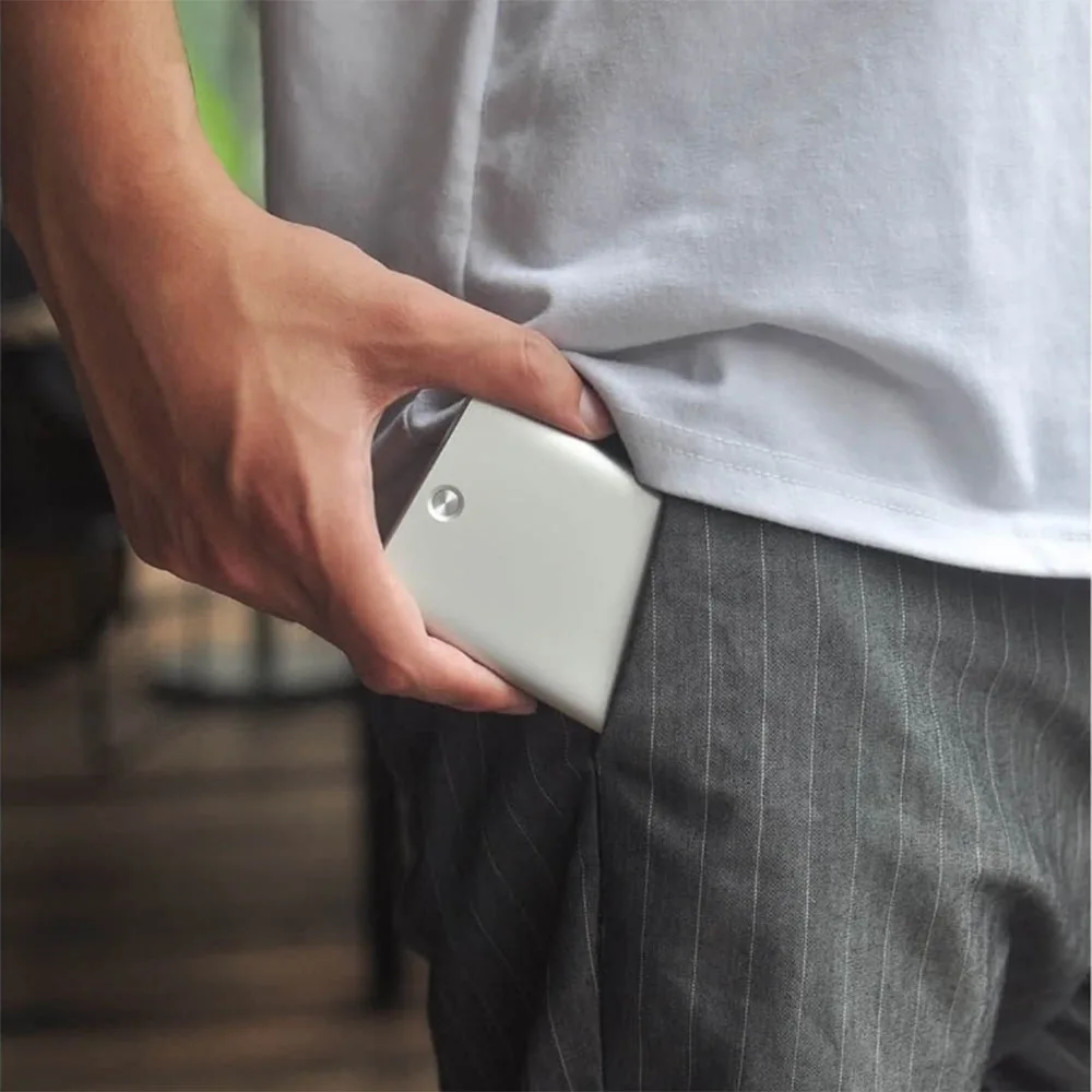 Xiaomi MIIIW Чехол для карт автоматический всплывающая Коробка Чехол держатель для карт Mijia металлический кошелек ID Портативная сумка для хранения банковских карт Кредитная карта
