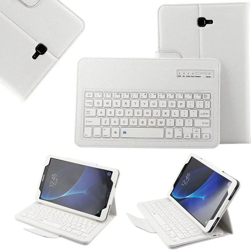 Magnetically Detachable ABS Bluetooth Keyboard Portfolio PU Leather Case Cover For Huawei MediaPad