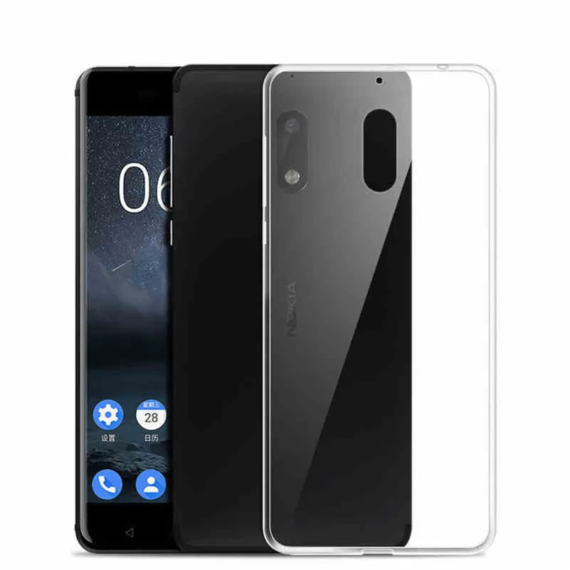 Высокая прозрачность ТПУ чехол для Nokia 8 6 5 3 Мягкая силиконовая задняя крышка