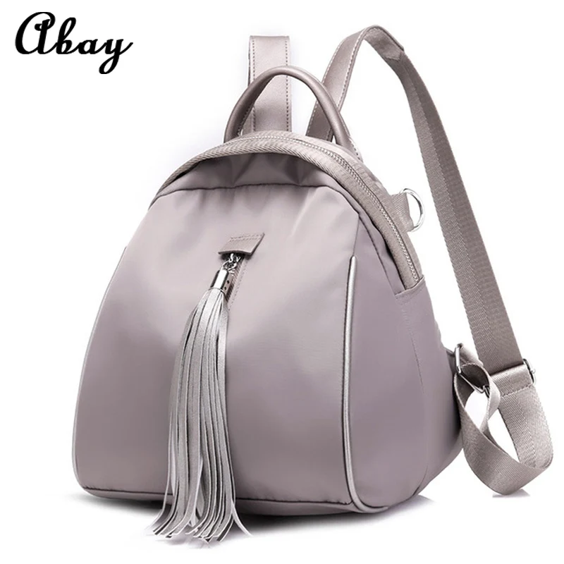 

2019 new waterproof bag Oxford cloth ladies fashion backpack tassel bag girls small backpack ladies backpack