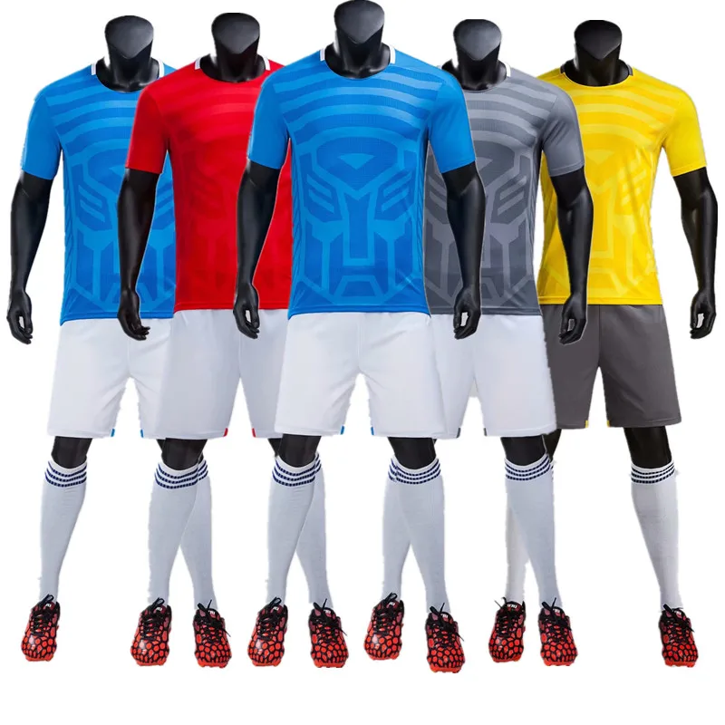 

18 19 Man and Kids Men Soccer Blank Button Set Football Training Jerseys Suits Boys Sports Soccer Uniforms QD 004
