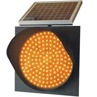 Factory Price Traffic Light 300mm Solar LED Amber Flashing Warning Light Road Blinker construction site solar powered red amber blue safety warning flashing light