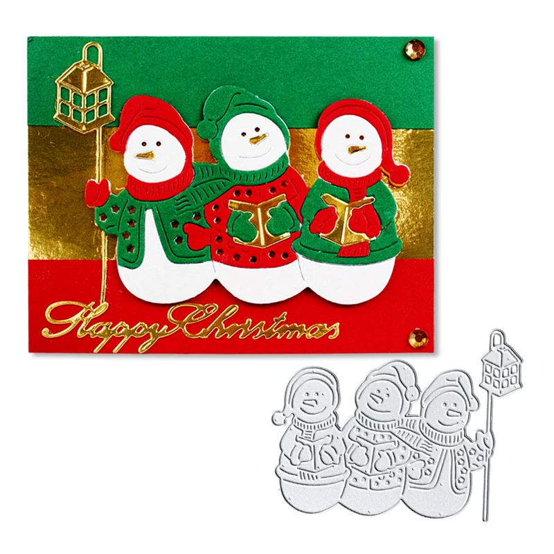 

Julyarts Merry Christmas Santa Snowman Lantern Metal Cutting Dies Stencil Scrapbooking Album Decor Embossing Cards Making DIY