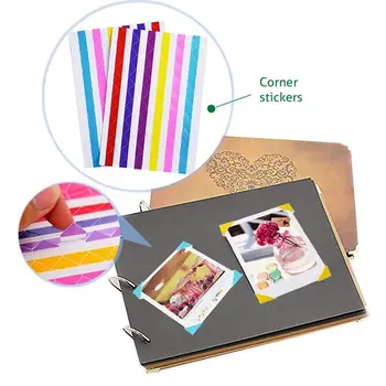 

10 Sheet=1020 pcs Instax Mini High Hand-made Material Album Decor Sticker Retro Pvc Photo Corner