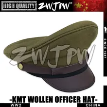 WW2 pla& КМТ Чиан армия большой brimed Cap с армии США знак шерстяной ткани