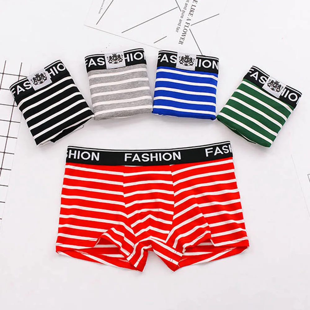 

Comfortable Panties Hot Sale Men Male Underwear Men's Boxer Underwear Sexy Striped Cotton Men Sports Underwear Boxer Underpants