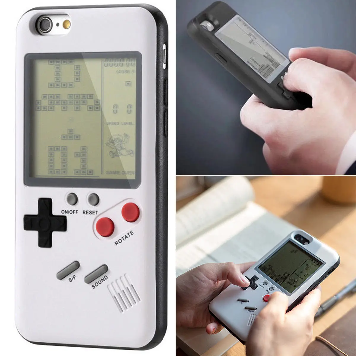 AU Ретро настоящая игровая консоль Play Gameboy Tetris чехол для телефона для iPhone 6S 7 8 Plus Чехлы для мобильных телефонов