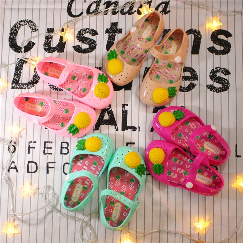 Princess Pineapple Sandals Jelly Cute Girls Toddler Little Kids Shoes