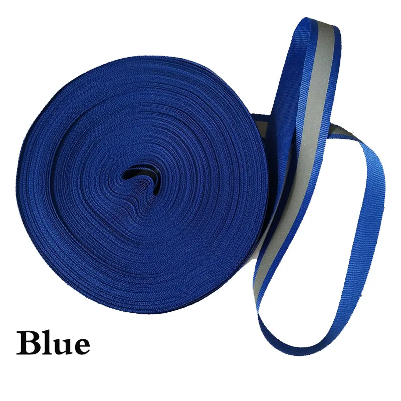 20 мм x 10 мм* 50 м, флуоресцентная Светоотражающая тканевая лента, окантовка, оплетка, отделка, пришивка, лента, аксессуары для одежды - Цвет: blue