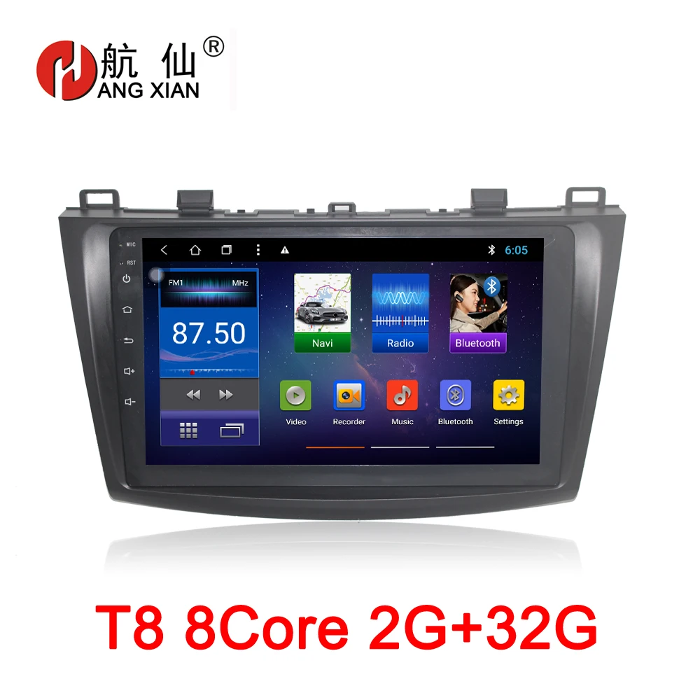 

9 inch Android 8.1 Octa 8 Core 2G RAM 32G ROM Car DVD Player for Mazda 3 Axela 2010 2011 2012 2013 Car Radio GPS Navi BT Wifi