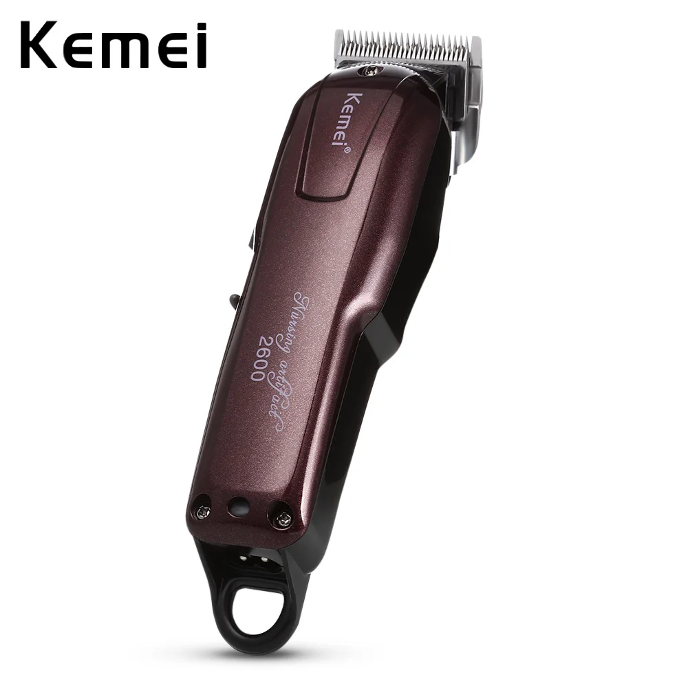 Pаспродажа Kemei KM 2600 Professional электрическая машинка для стрижки волос перезаряжаемый триммер для волос с 4 направляющими гребень для укладки стрижки