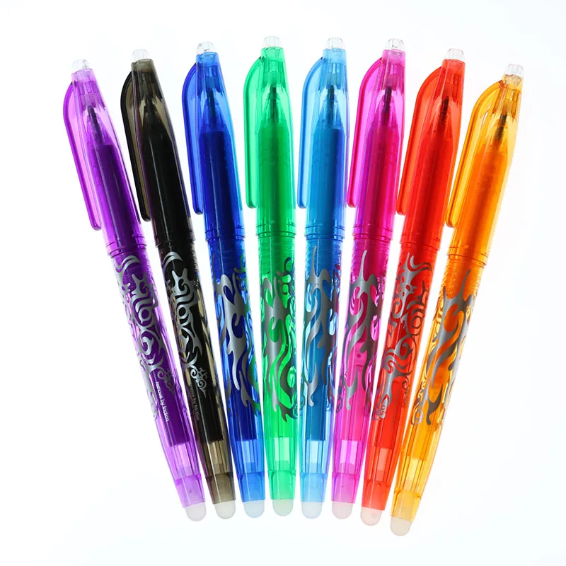 Креативная Радужная Волшебная стираемая ручка, 8 Разных Цветов, 0,5 мм, сменная ручка, для детей, студентов, обучения, записи, канцелярские принадлежности, 4 шт