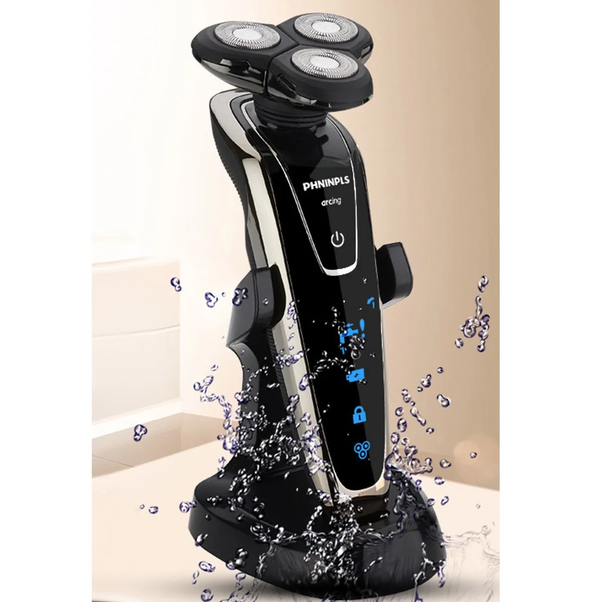 

Multifunctional USB Rechargeable Shaver Three Blades Waterproof Electric Shaver Men's Facial Electric Shaver