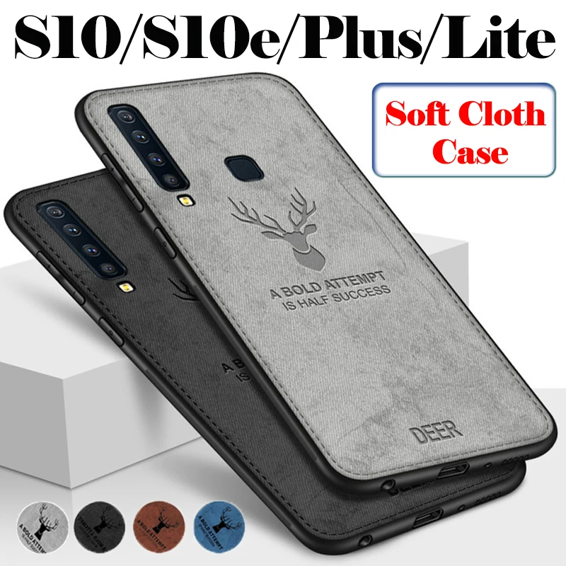 

S10 Cover Case For Samsung Nomu S10 Light Cloth Soft TPU 3D Shockproof On Sam Galaxy S10e S 10 Plus Lite 10S Texture Protective