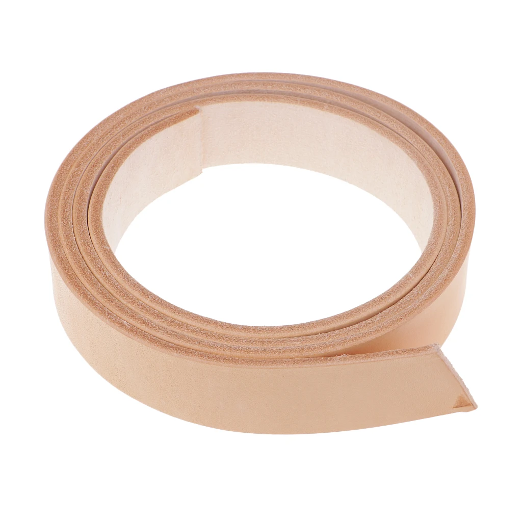 100-135cm Long Natural Genuine Leather Strap Strips for Leathercraft Accessories