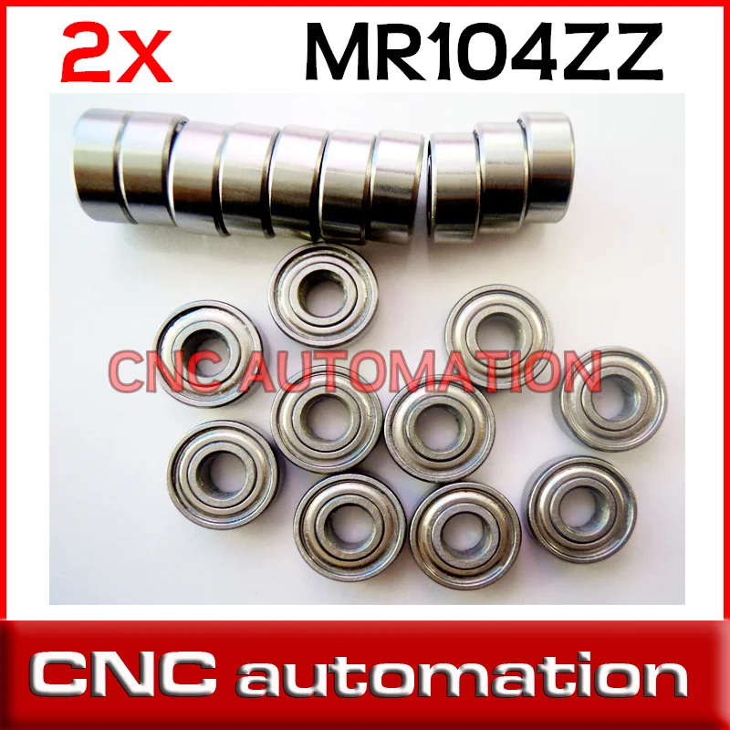 Миниатюрные подшипники MR104 MR104Z 2 шт. шарикоподшипник 4X10X4 мм 4*10*4 MR104zz радиальный