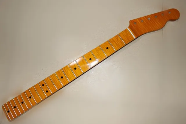 Cheap 21 Frets One Piece Tiger flame maple Electric Guitar Neck Guitar Parts Musical instruments accessories can be customized