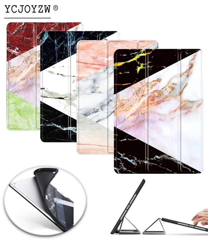 

Marble pattern New Case for Apple iPad Air 1 A1474`A1475`A1476. PU leather cover+TPU soft Case-Smart sleep wake up case YCJOYZW