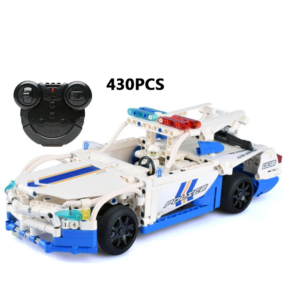 

Idea remote radio control police super muscle sport car building block Ford mustang gt model bricks rc toys collection for gifts