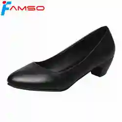 FAMSO/2019 г. новые женские туфли-лодочки классические женские туфли-лодочки на высоком каблуке с острым носком в 3 стилях весенне-Осенние
