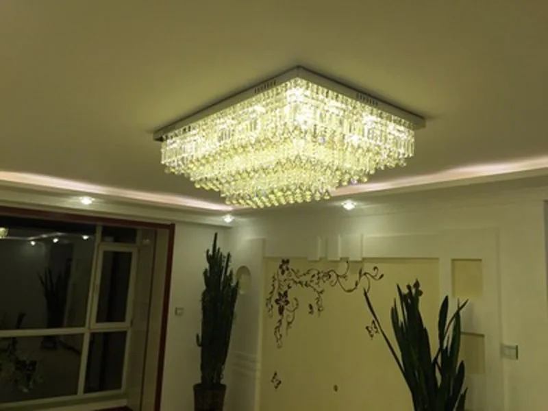 Современный люстры хрустальные потолочных светильников AC110-240V блеск гостиная загорается светодиодный лампы