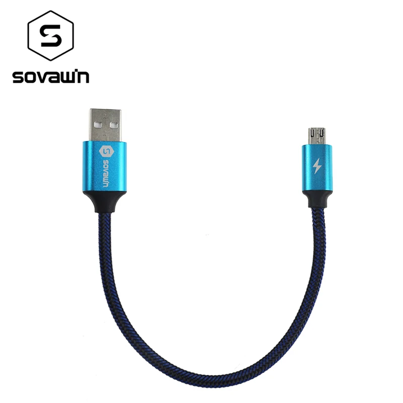 Sovawin Fast Charging 3A Short Micro USB Cable Data