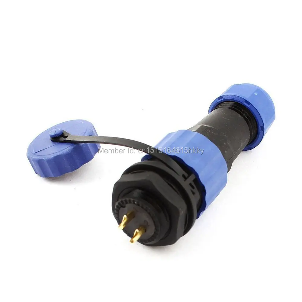 

Waterproof Aviation Plug Socket SD16 16mm 2 Pin 2P Panel Mount Connector IP68