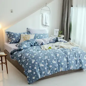 

1Pcs 100% Cotton Dormitory Bedclothes Duvet Cover Quilt Cover with Zipper 160x210/180x220/200x230cm King Queen Full Twin Size