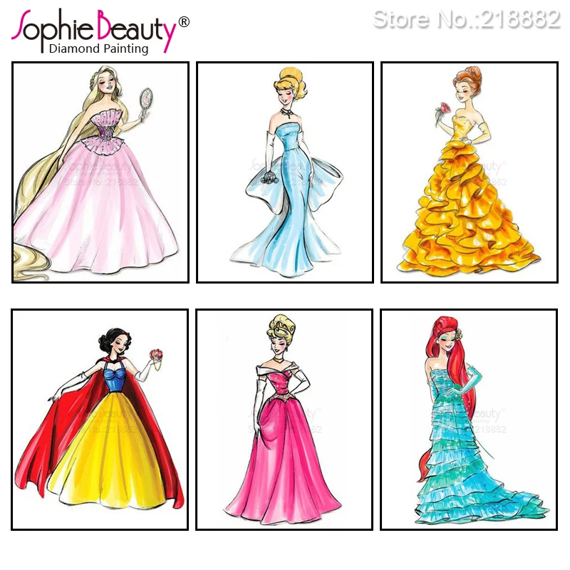 Sophie Beauty Новинка Diy Алмазная картина вышивка крестиком Милая принцесса девочка