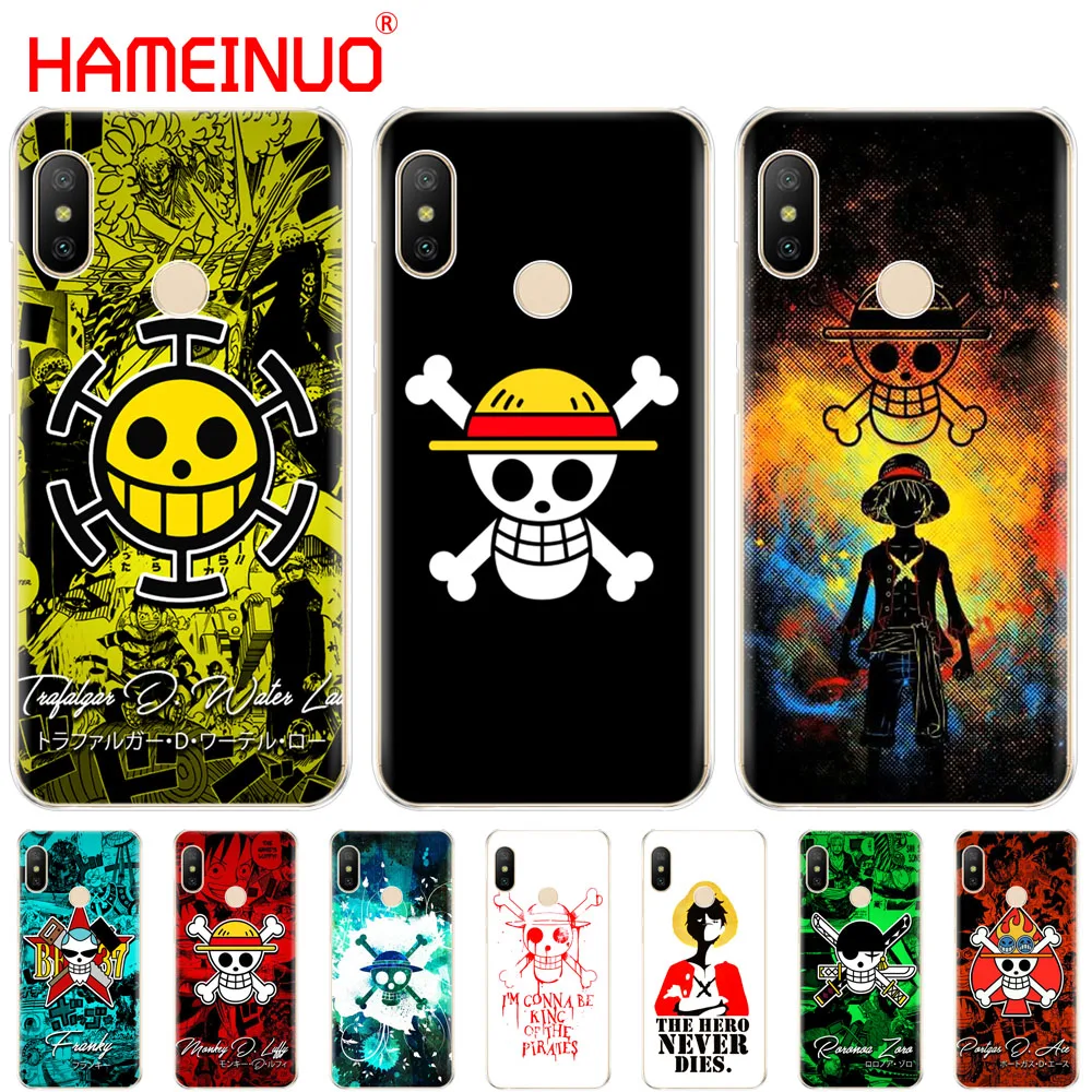 

one piece Pirates logo Anime Cartoon Cover Case for Xiaomi Mi 8 se A2 lite redmi 6 6a 6 pro note 6 PRO pocophone F1 for redmi s2