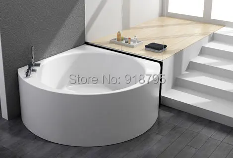 triangolo in fibra di vetro ad angolo a muro vasca da bagno con ammollo free standing