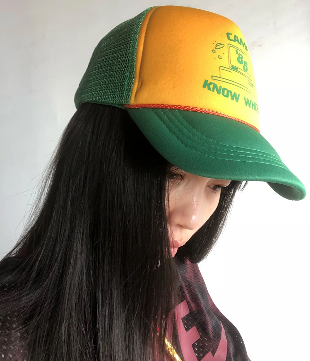 Stranger Things 3 Hat Dustin Cosplay Hats Camp Know Where Stranger Things Costume Props Adjustable Caps5