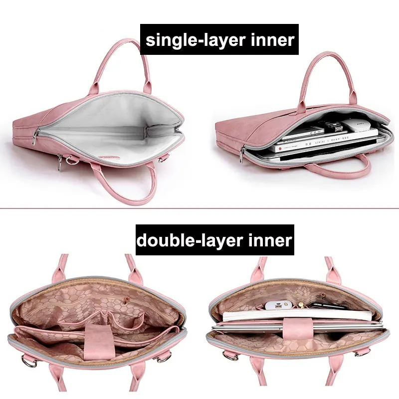 Universal Laptop Sleeve Case Hand Bag 13 14 15 inch For Macbook Air Pro Dell Asus Acer PU Waterproof Notebook Shoulder Bag Pouch