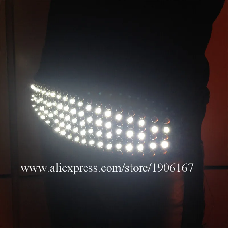 LED Luminous White Light Up Sex Belt Costumes Girdle Suit Clothes For Sexy Women Led Dance Wear Event Party Supplies3