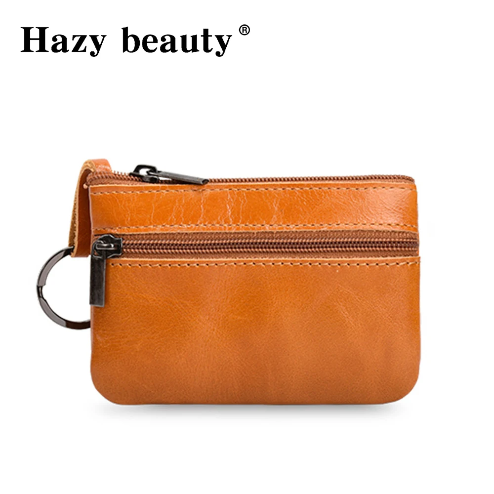 Genuine Leather Coin Purse Women Small Wallet Change Purses Mini Zipper Money Bags Children&#39;s ...