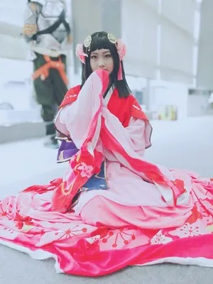 Игра Onmyoji Сакура Монстр ин Huayao косплэй костюм красивая кожа высоко редуктивный платье + головные уборы