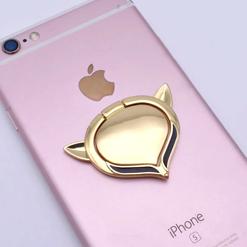 Fimilef Cute Fox Finger Ring Phone Holder For iPhone Samsung HUAWEI 180 Degree Circle Holder for Magnet Mount Smartphone Stand