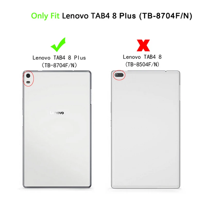 QIJUN Tab 4, 8plus чехол силиконовый чехол-Обложка для планшета для lenovo TAB 4, 8 плюс TB-8704N TB-8704F TB-8804F противоударный чехол-бампер