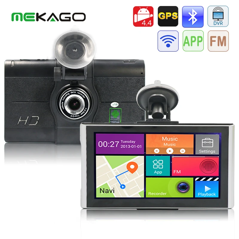 Free Shipping7 inch 1080P Car DVR Recorder MP3 MP4 Player with Android