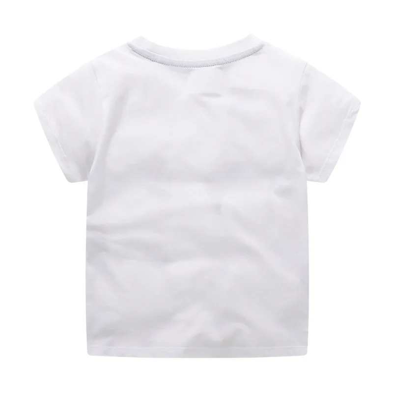 Roupas de Verão dos Desenhos Crianças Animados Camiseta Meninos Nova Verão Bebés Meninos Cotton Top Tees Animais Bonitos Apliques Crianças Roupas 20 Cheap Camisetas