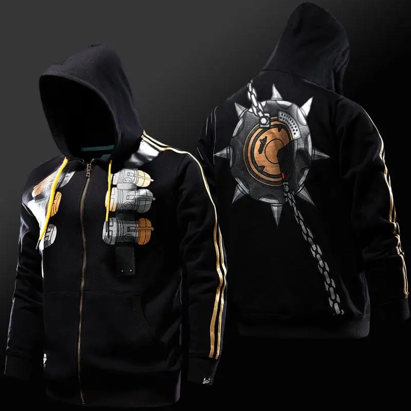 Игра OW Толстовка жнец Ханзо Junkrat Hog power толстовки мужская повседневная одежда косплей костюм - Цвет: 3