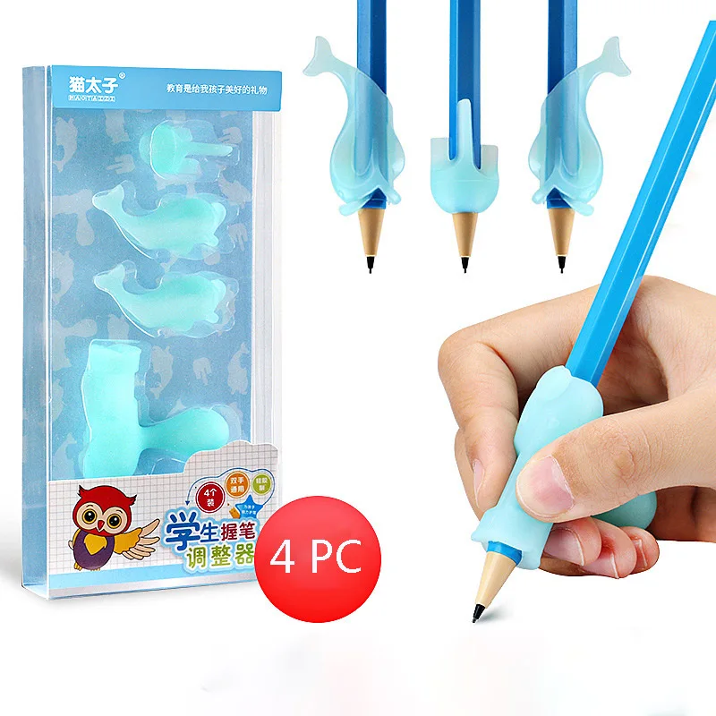 

4pc/ piecescute animal learning children students stationery hand pencil Practicing device to correct pen postures grip toy