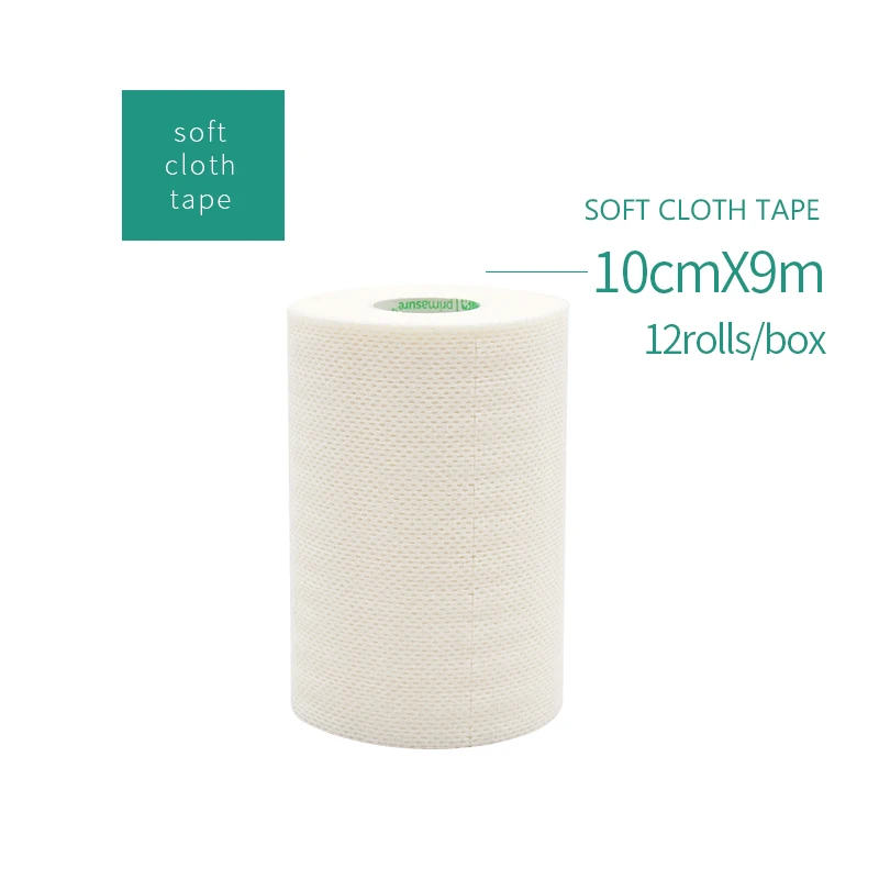 12Rolls 10cmx9m Soft Cloth Medical Tape Clear Surgical Tape First Aid Tape