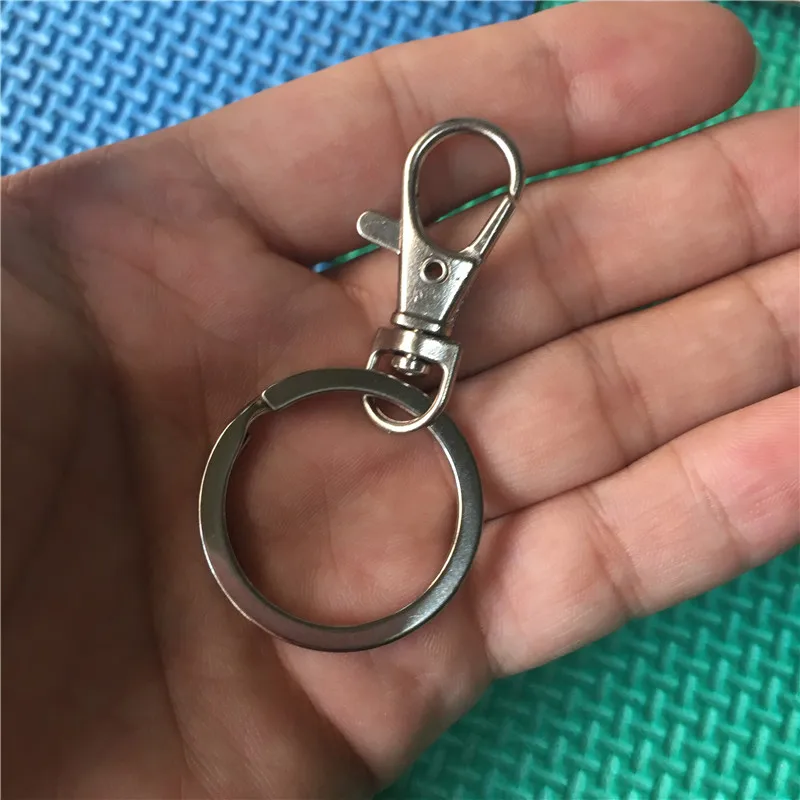 

1Set Silver Plated Key Ring Keychain Split Ring Key Chains Keyrings DIY Retro Fashion Keychains Accessories