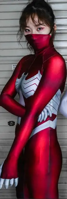 Gwen Stacy Человек-паук женщина косплей костюм 3D принт спандекс человек паук костюм Zentai боди костюм супергероя на Хэллоуин для женщин - Цвет: red one