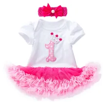 Одежда для маленьких девочек из 2 предметов платье с короткими рукавами для дня рождения+ повязка на голову, комплект летней одежды для маленьких девочек vetement bebes garcon