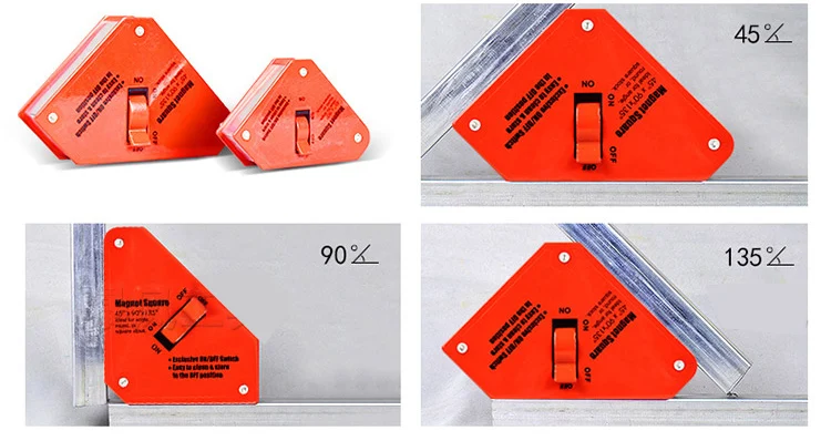 35LBS 55LBS сильный одиночный переключатель Неодимовый сварочный магнит держатель вкл/выкл Магнитный фиксатор/магнит квадратный 45 90 135 градусов