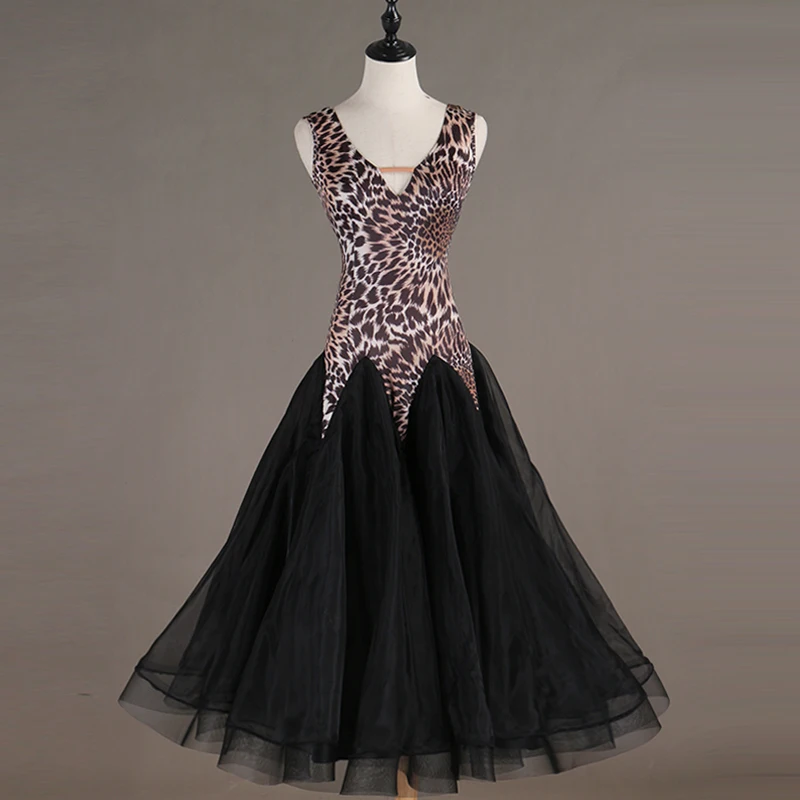 

Leopard ballroom dance competition dresses woman kids standard ballroom dress waltz dress ballroom dance dresses woman kids girl